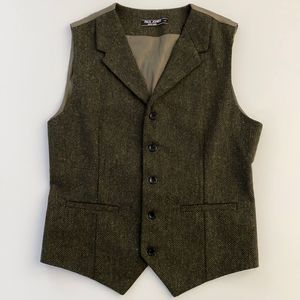 Paul Jones Herringbone Tweed Vest